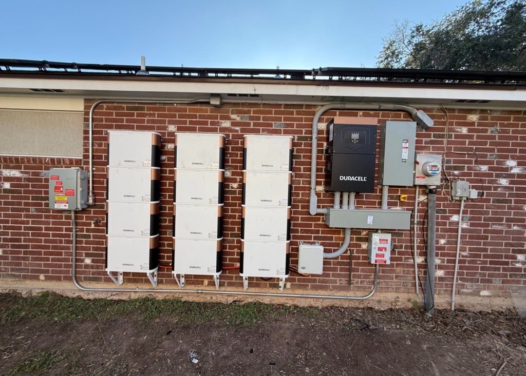 Commercial battery storage bank installed by Eletech